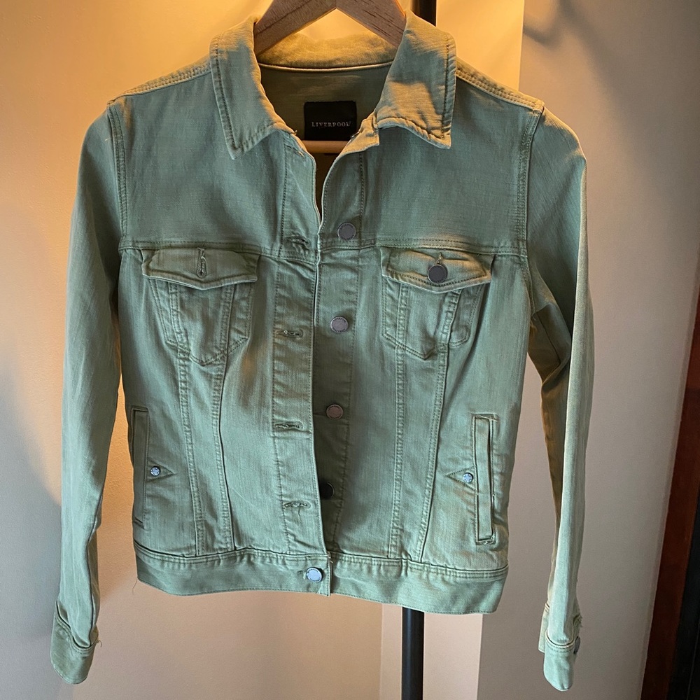 Liverpool Green Jean Jacket - XS